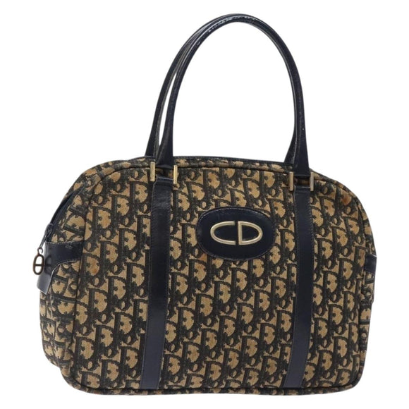 Christian Dior Trotter Canvas Hand Bag Navy Auth 134456