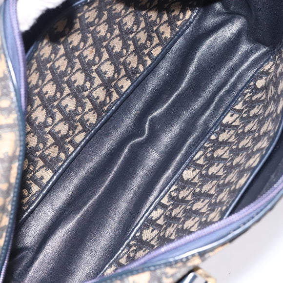 Christian Dior Trotter Canvas Hand Bag Navy Auth 134456