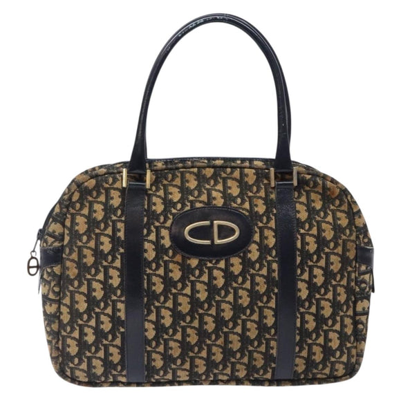 Christian Dior Trotter Canvas Hand Bag Navy Auth 134456