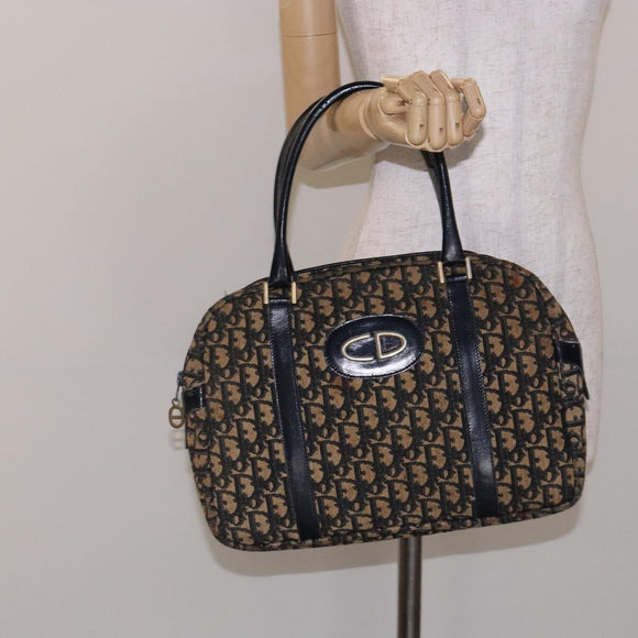 Christian Dior Trotter Canvas Hand Bag Navy Auth 134456