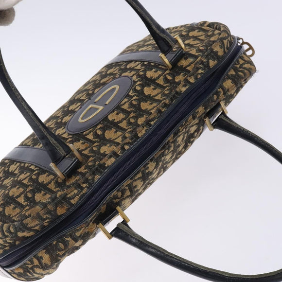 Christian Dior Trotter Canvas Hand Bag Navy Auth 134456