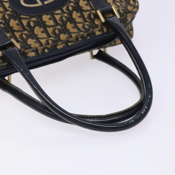 Christian Dior Trotter Canvas Hand Bag Navy Auth 134456