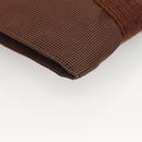 HERMES Her Line Shoulder Bag Canvas Brown Auth 134458-10