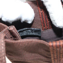 HERMES Her Line Shoulder Bag Canvas Brown Auth 134458-14