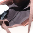 HERMES Her Line Shoulder Bag Canvas Brown Auth 134458-15