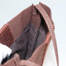 HERMES Her Line Shoulder Bag Canvas Brown Auth 134458-16