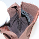 HERMES Her Line Shoulder Bag Canvas Brown Auth 134458-17