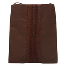 HERMES Her Line Shoulder Bag Canvas Brown Auth 134458-3
