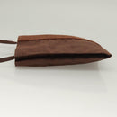 HERMES Her Line Shoulder Bag Canvas Brown Auth 134458-5