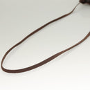 HERMES Her Line Shoulder Bag Canvas Brown Auth 134458-7