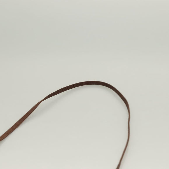 HERMES Her Line Shoulder Bag Canvas Brown Auth 134458