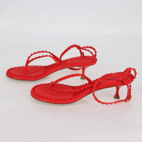 BOTTEGA VENETA Sandals Leather Pink Auth 134459M