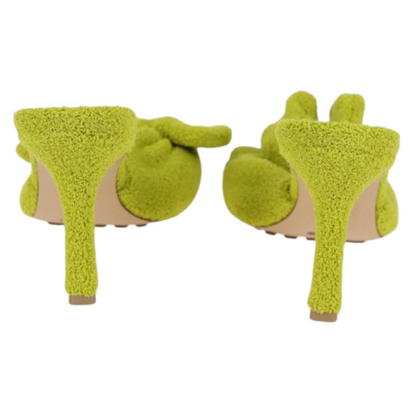 BOTTEGA VENETA Sandals Pile Light Green Auth 134460M