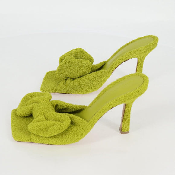 BOTTEGA VENETA Sandals Pile Light Green Auth 134460M