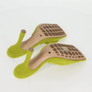BOTTEGA VENETA Sandals Pile Light Green Auth 134460M-6