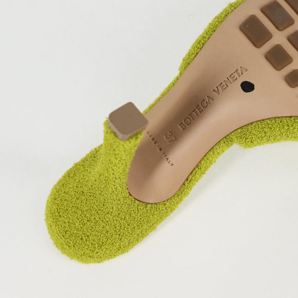 BOTTEGA VENETA Sandals Pile Light Green Auth 134460M