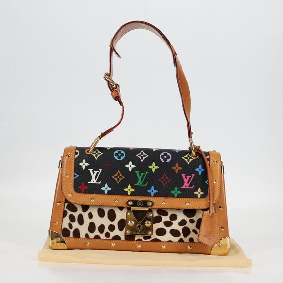 LOUIS VUITTON Monogram Multicolor Sac Dalmatian Bag Black M92825 LV Auth 134462V