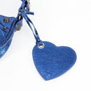 BALENCIAGA Luka Goal Shoulder Bag Leather Blue Silver 671309 Auth 134466M-19
