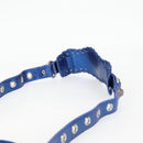 BALENCIAGA Luka Goal Shoulder Bag Leather Blue Silver 671309 Auth 134466M-14