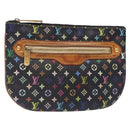 LOUIS VUITTON Monogram Multicolor Pochette GM Pouch Black M60027 LV Auth 134468-1