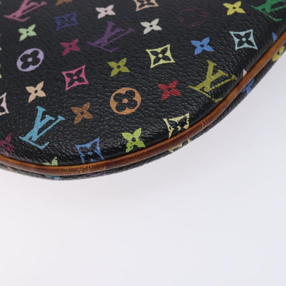 LOUIS VUITTON Monogram Multicolor Pochette GM Pouch Black M60027 LV Auth 134468