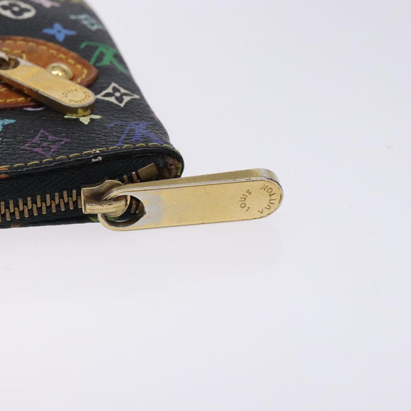 LOUIS VUITTON Monogram Multicolor Pochette GM Pouch Black M60027 LV Auth 134468