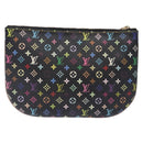 LOUIS VUITTON Monogram Multicolor Pochette GM Pouch Black M60027 LV Auth 134468-2