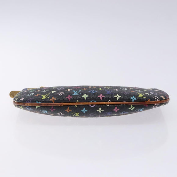 LOUIS VUITTON Monogram Multicolor Pochette GM Pouch Black M60027 LV Auth 134468