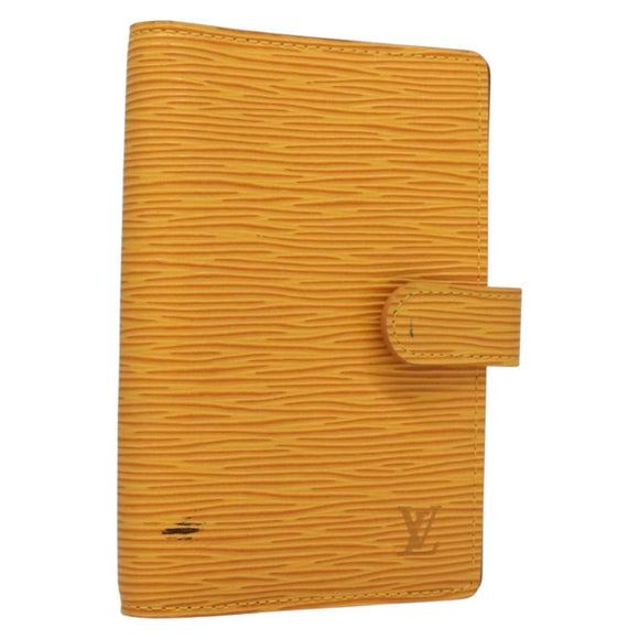 LOUIS VUITTON Epi Agenda PM Day Planner Cover Yellow R20059 LV Auth 134469