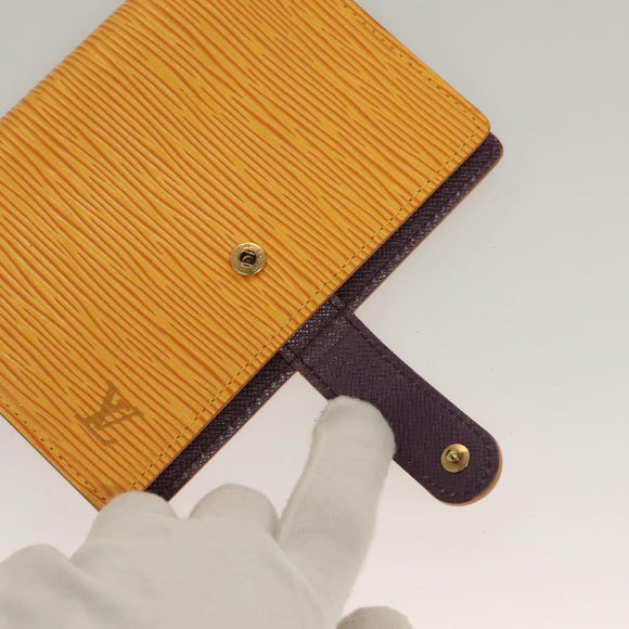 LOUIS VUITTON Epi Agenda PM Day Planner Cover Yellow R20059 LV Auth 134469
