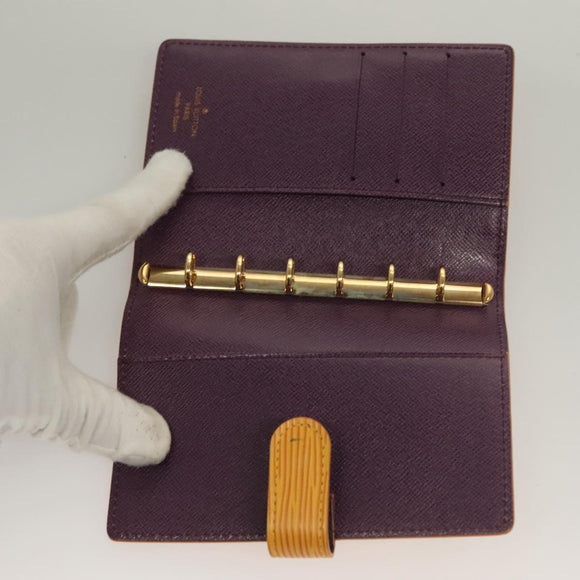 LOUIS VUITTON Epi Agenda PM Day Planner Cover Yellow R20059 LV Auth 134469