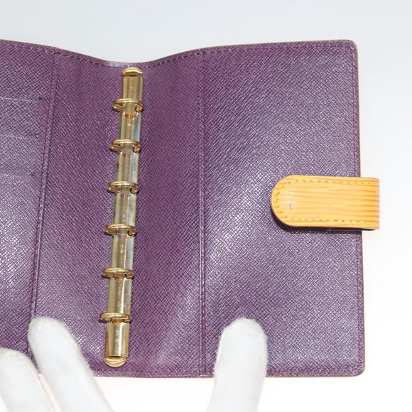 LOUIS VUITTON Epi Agenda PM Day Planner Cover Yellow R20059 LV Auth 134469