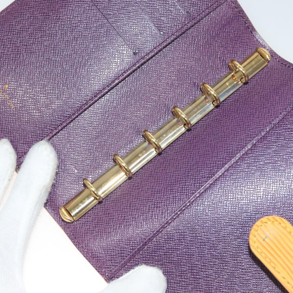 LOUIS VUITTON Epi Agenda PM Day Planner Cover Yellow R20059 LV Auth 134469