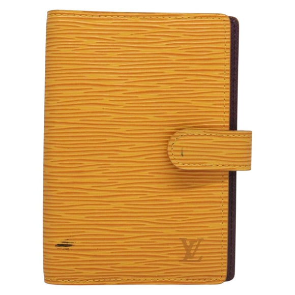 LOUIS VUITTON Epi Agenda PM Day Planner Cover Yellow R20059 LV Auth 134469