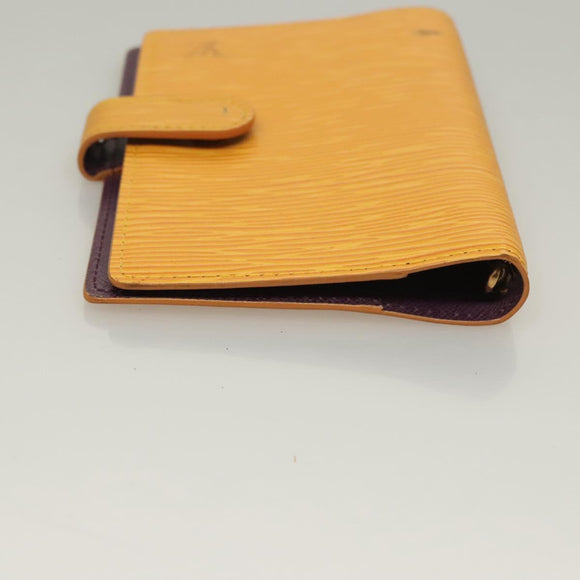 LOUIS VUITTON Epi Agenda PM Day Planner Cover Yellow R20059 LV Auth 134469