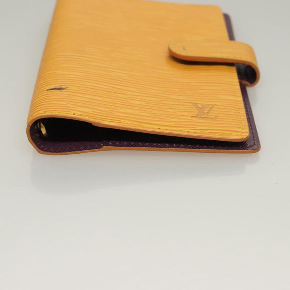 LOUIS VUITTON Epi Agenda PM Day Planner Cover Yellow R20059 LV Auth 134469