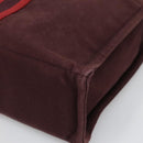 HERMES Fourre Tout MM Hand Bag Canvas Red Silver Auth 134477-14
