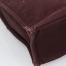HERMES Fourre Tout MM Hand Bag Canvas Red Silver Auth 134477-9