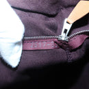 HERMES Fourre Tout MM Hand Bag Canvas Red Silver Auth 134477-12