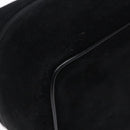 GUCCI Vanity Cosmetic Pouch Suede Black Silver 032 1705 0140 Auth 134479-15