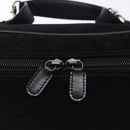 GUCCI Vanity Cosmetic Pouch Suede Black Silver 032 1705 0140 Auth 134479-9