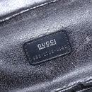 GUCCI Vanity Cosmetic Pouch Suede Black Silver 032 1705 0140 Auth 134479-12