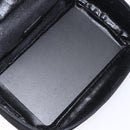 GUCCI Vanity Cosmetic Pouch Suede Black Silver 032 1705 0140 Auth 134479-11