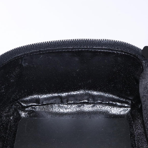 GUCCI Vanity Cosmetic Pouch Suede Black Silver 032 1705 0140 Auth 134479