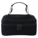 GUCCI Vanity Cosmetic Pouch Suede Black Silver 032 1705 0140 Auth 134479-13