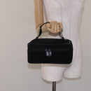 GUCCI Vanity Cosmetic Pouch Suede Black Silver 032 1705 0140 Auth 134479-20