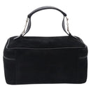 GUCCI Vanity Cosmetic Pouch Suede Black Silver 032 1705 0140 Auth 134479-2