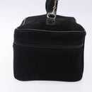 GUCCI Vanity Cosmetic Pouch Suede Black Silver 032 1705 0140 Auth 134479-4