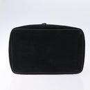 GUCCI Vanity Cosmetic Pouch Suede Black Silver 032 1705 0140 Auth 134479-5