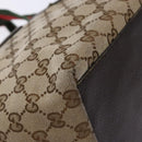 GUCCI GG Canvas Web Sherry Line Hand Bag Beige Red Green 131228 Auth 134493-14